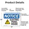 Signmission Electric Panel Inside OSHA Notice Sign, Aluminum, 14in W x 10in L, 2PK OS-2PACK-NS-A-1014-L-11634 - alternate 4